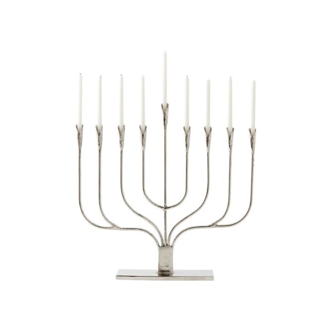 Jan Barboglio Menorah, Nickel Finish