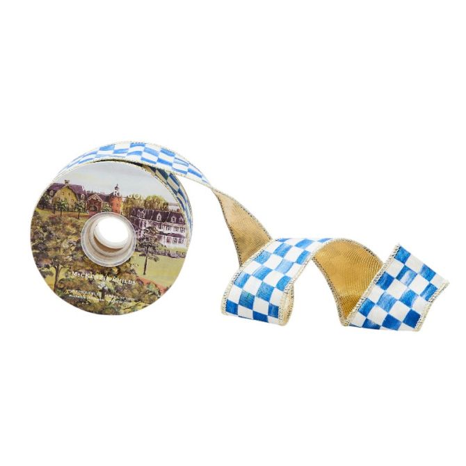 MacKenzie-Childs Royal Check Ribbon, 2"