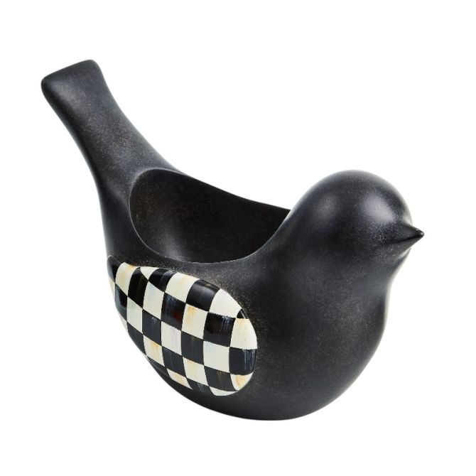 MacKenzie-Childs Courtly Check Birdy Planter