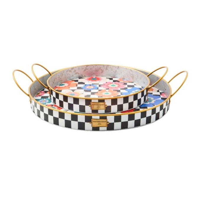 MacKenzie-Childs Dolce Vita Serving Trays, Set of 2