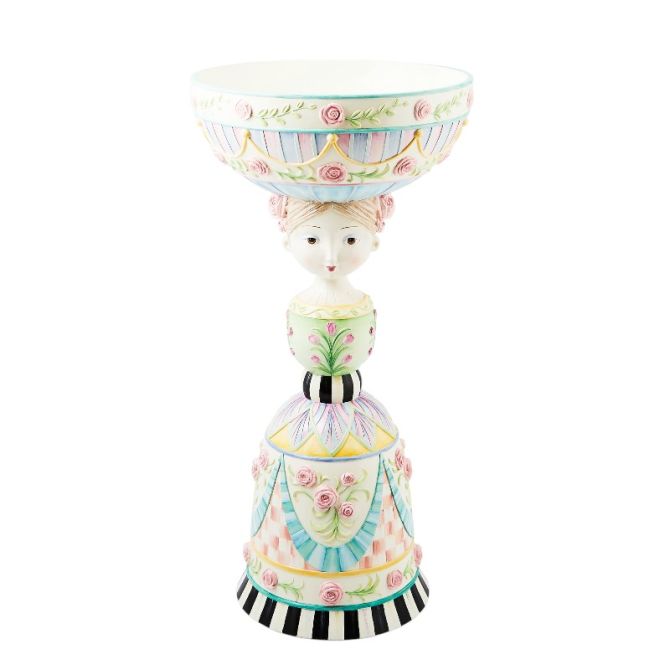 MacKenzie-Childs Rosy Meadow Trophy Lady Planter