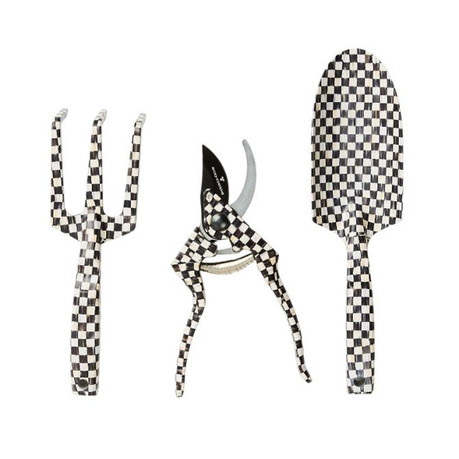 MacKenzie-Childs Courtly Check Garden Tools, Set of 3