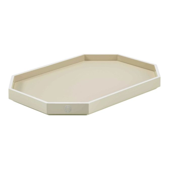 Baccarat Octogone Medium Tray, Ivory