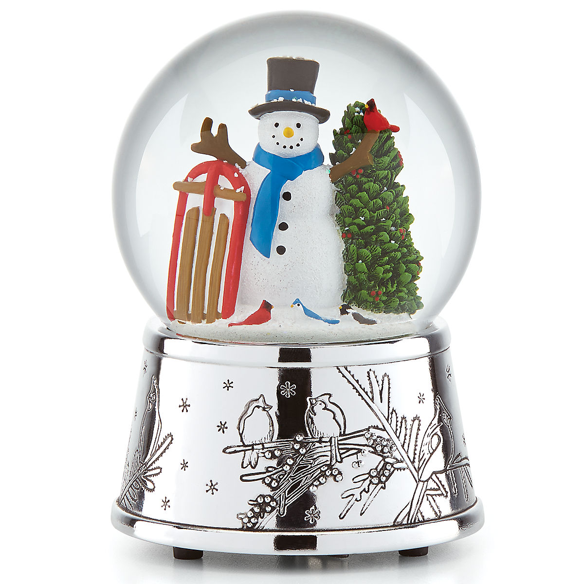 Reed & Barton Snowman & Sleigh Musical Snowglobe | 875195 | Borsheims