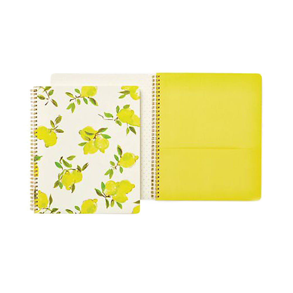 Kate Spade Lemon Large Spiral Notebook | 173133 | Borsheims