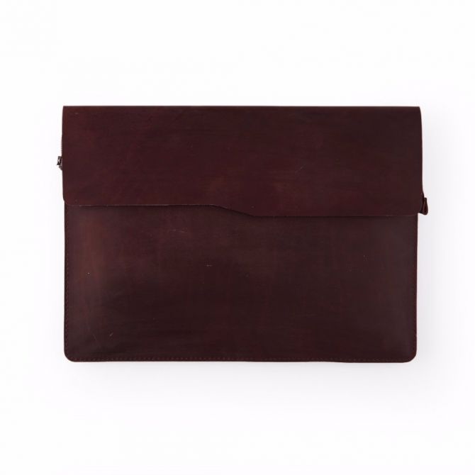 Rustico Monument Leather Laptop Case, Burgundy