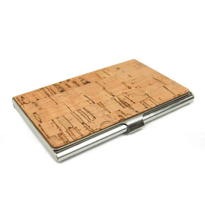 Woodchuck Cork Business Card Holder