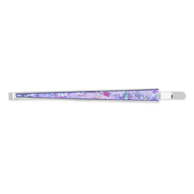 Kendra Scott Brooklyn Bright Silver Bobby Pin in Iridescent Lilac Illusion