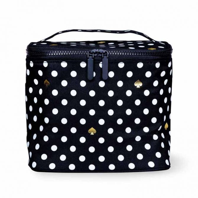 Kate Spade Lunch Bag, Black and White Polka Dots