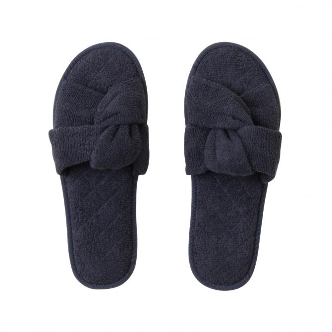 Barefoot Dreams TowelTerry Sandal in Carbon, Medium