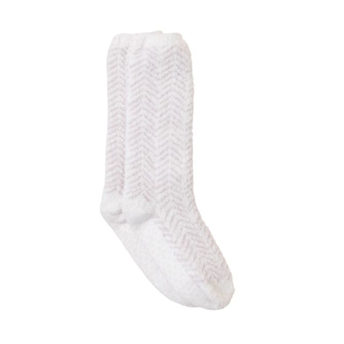 Barefoot Dreams Cozychic Socks, Herringbone Cream