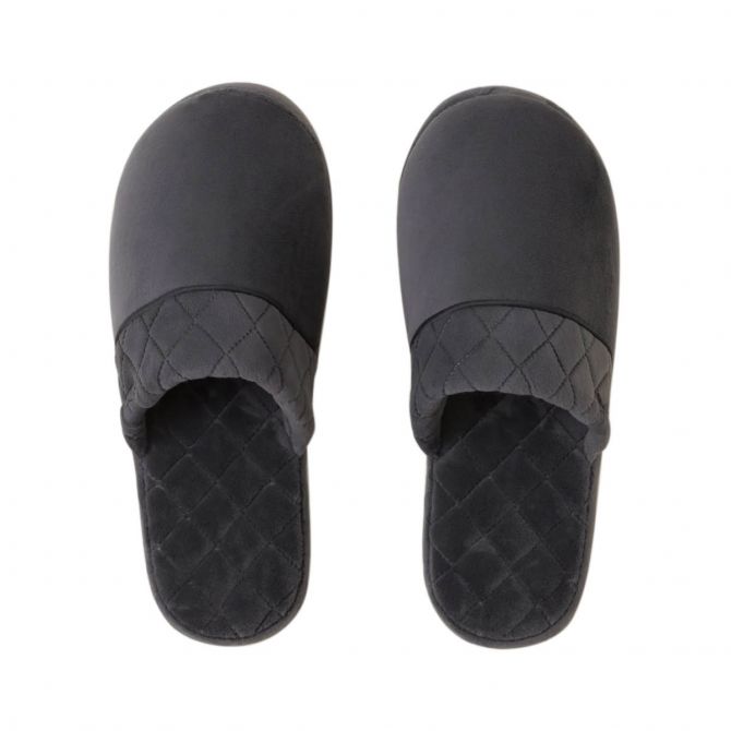 Barefoot Dreams LuxeChic Carbon Slippers, Medium