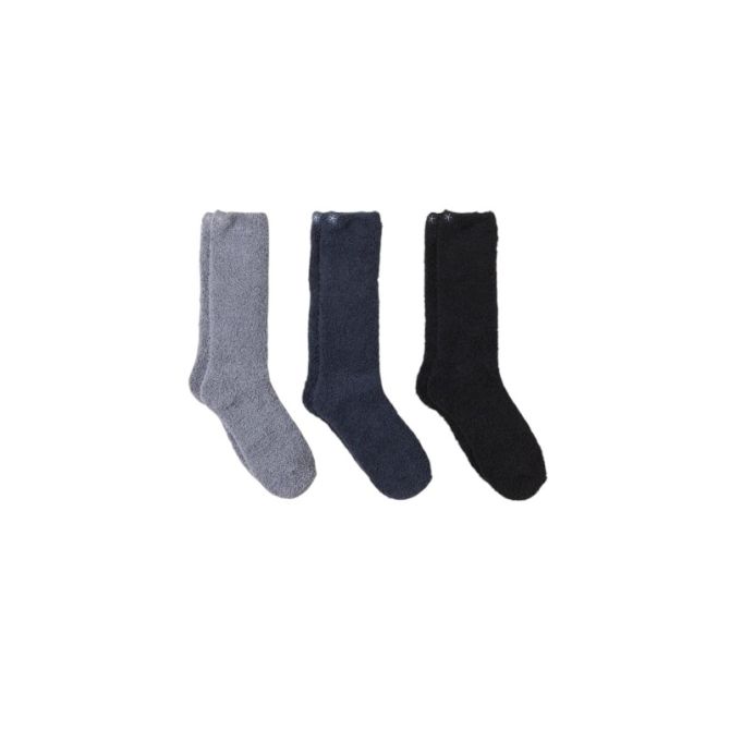 Barefoot Dreams Cozychic Set of 3 Socks, Black