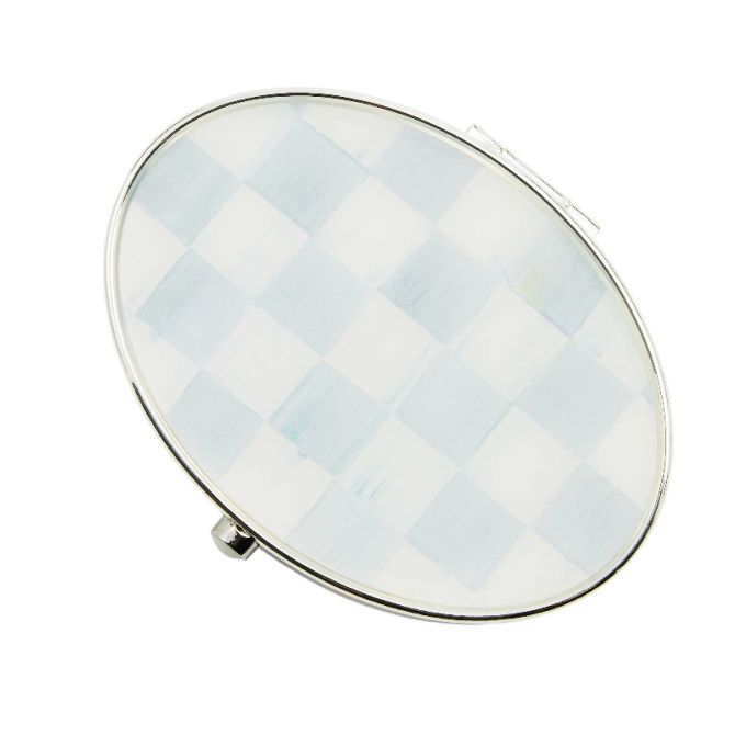 MacKenzie-Childs Sterling Check Compact Mirror