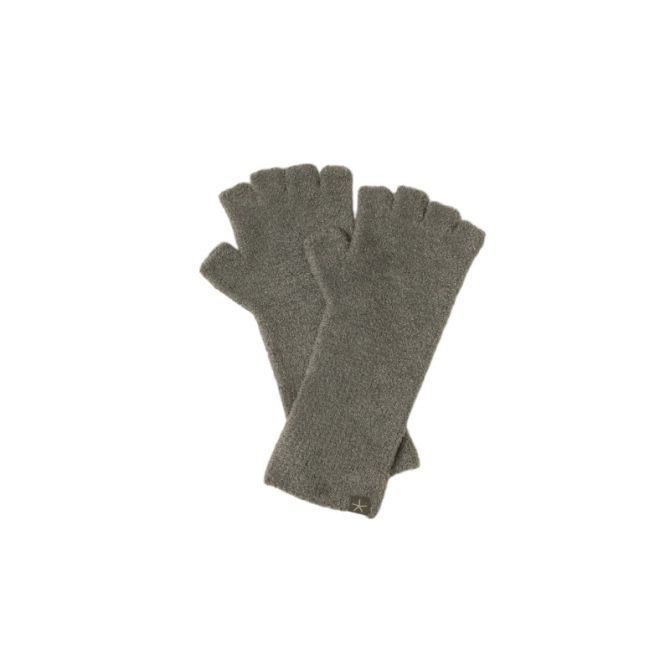 Barefoot Dreams CozyChic Olive Branch Lite Fingerless Gloves, Small/Medium