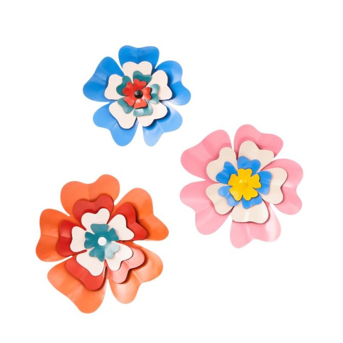 MacKenzie-Childs Dolce Vita Flower Magnets, Set of 3