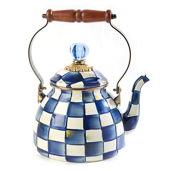 MacKenzie-Childs Royal Check Tea Kettle, 2QT