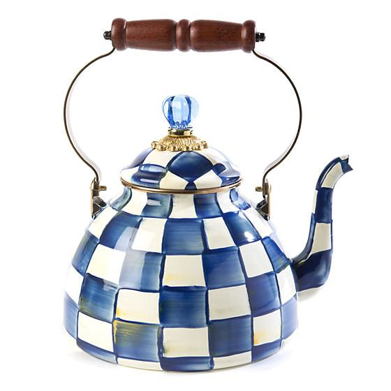 MacKenzie-Childs Royal Check Tea Kettle, 3QT