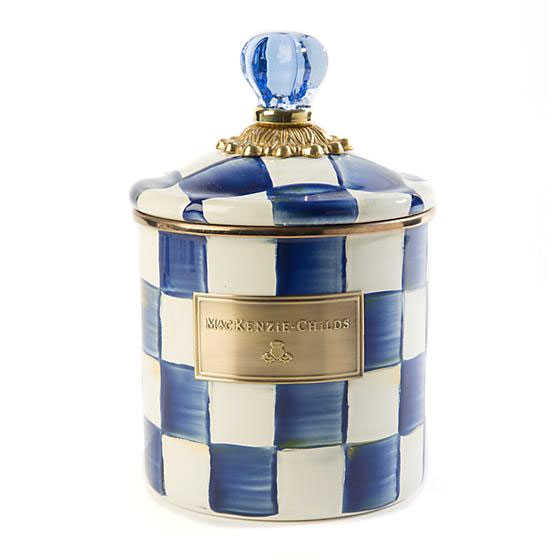 MacKenzie-Childs Royal Check Cookie Jar