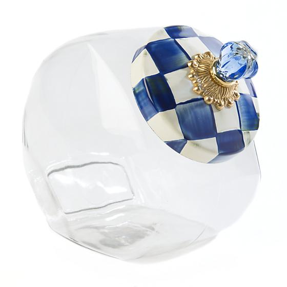 MacKenzie-Childs Royal Check Cookie Jar with Enamel Lid