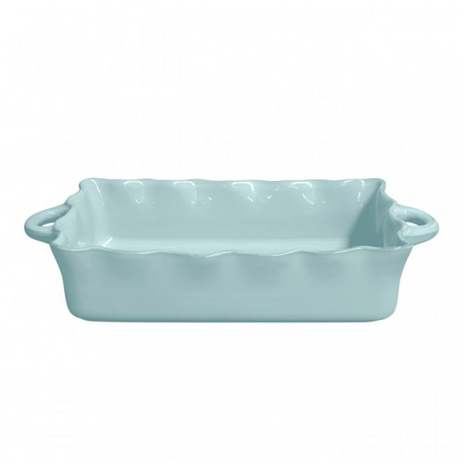 Casafina Cook & Host Large Rectangular Ruffled Baker, Blue