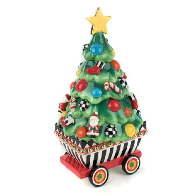 MacKenzie-Childs Christmas Train Cookie Jar