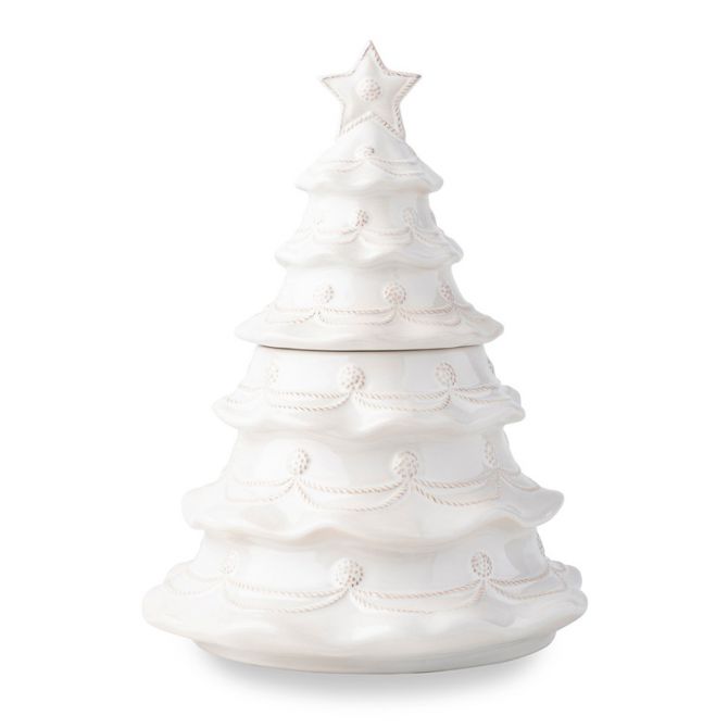 Juliska Berry and Thread Christmas Tree Cookie Jar, Whitewash