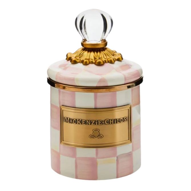 MacKenzie-Childs Rosy Check Mini Canister