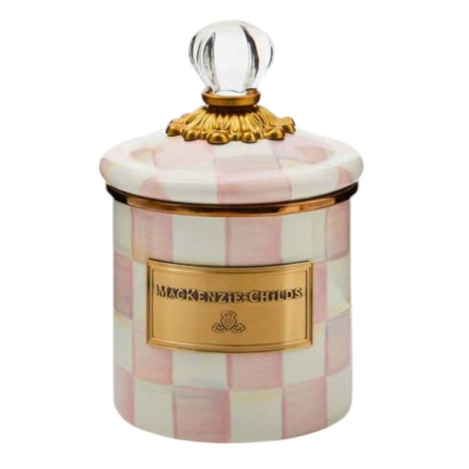 MacKenzie-Childs Rosy Check Demi Canister