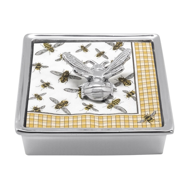 Mariposa Honeybee Signature Napkin Box with Bee Weight & Napkins