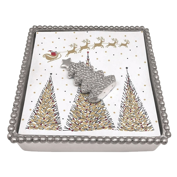 Mariposa Dotty Tree Beaded Napkin Box