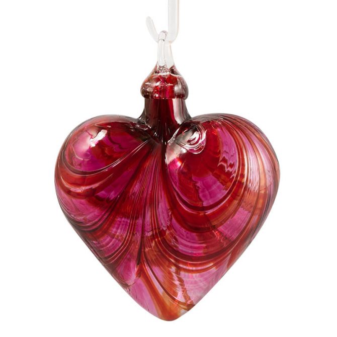 Glass Eye Studio Heart Valentine Red Ornament