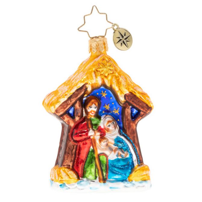 Christopher Radko Asleep In The Manger Gem Ornament