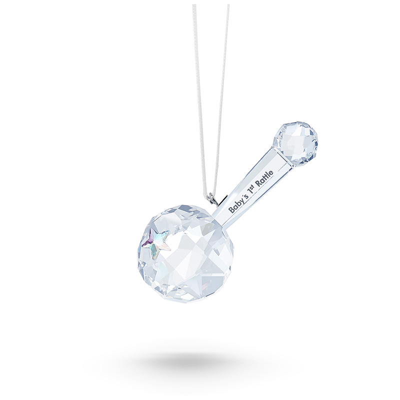 Swarovski Baby's 1st Rattle Ornament 5492220 Borsheims