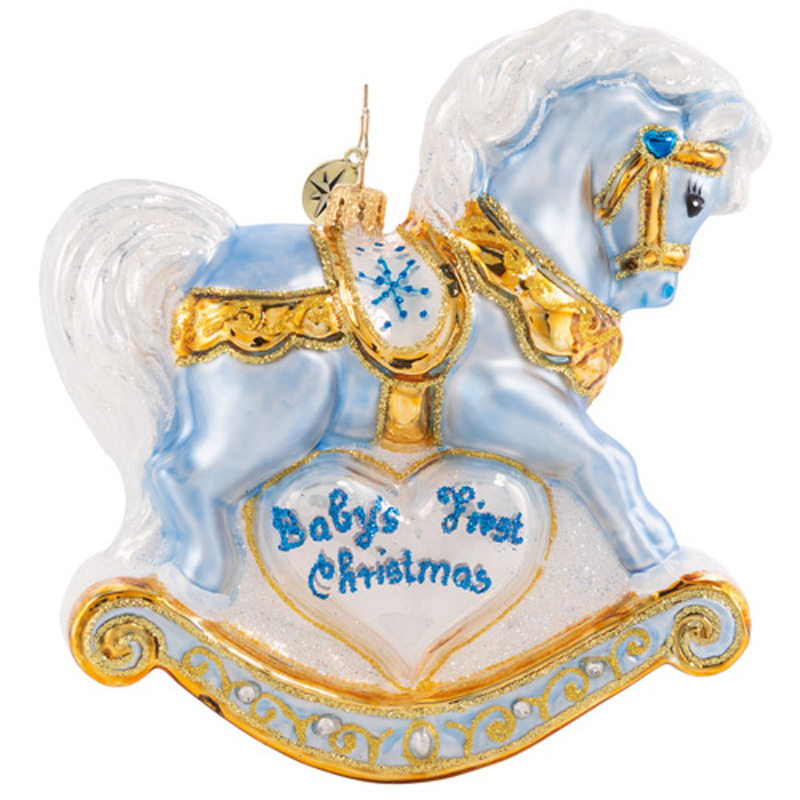 Christopher Radko Baby's First Christmas Foal Ornament 1020687