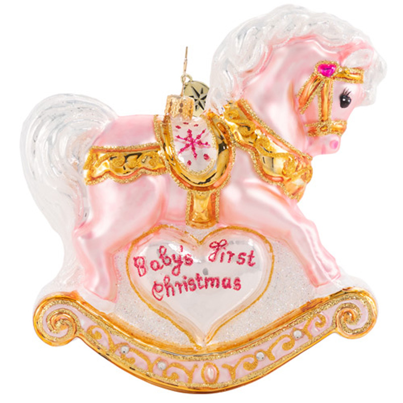 Christopher Radko Baby's First Christmas Filly Ornament 1020688