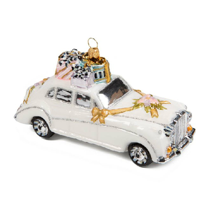 MacKenzie-Childs Glass Ornament, Just Married | 53913-2076 | Borsheims