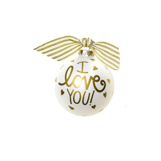 Coton Colors I Love You Glass Ornament