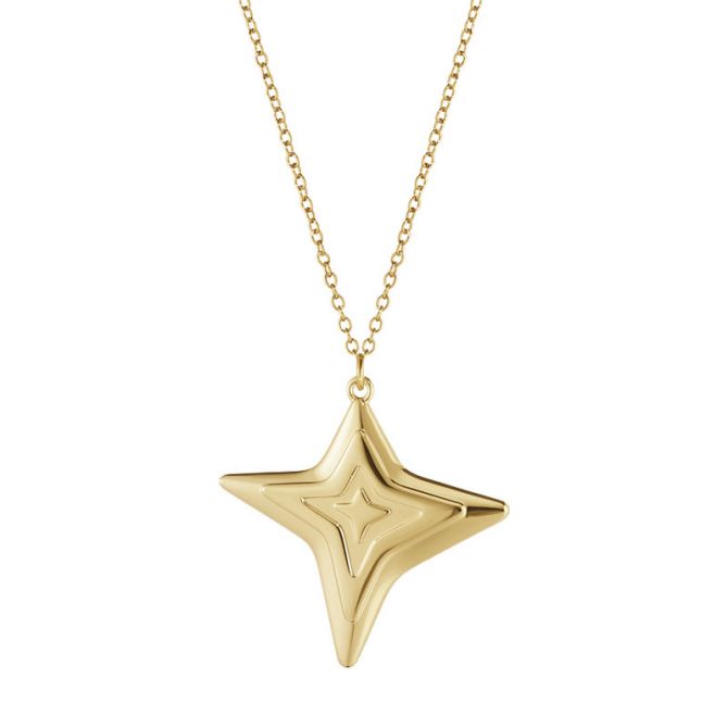 Georg Jensen 2021 Gold Plated Ornament, Four Point Star