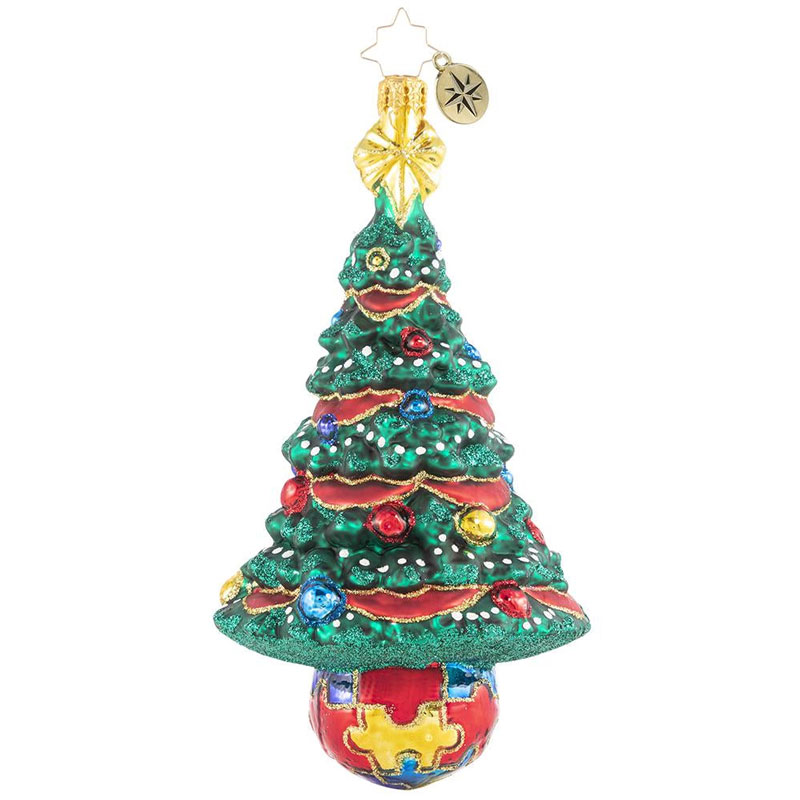 Christopher Radko Puzzle Pieces Pine Ornament | 1020831 | Borsheims