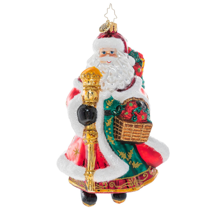 Christopher Radko Festive Florals Santa Ornament | 1020963 | Borsheims