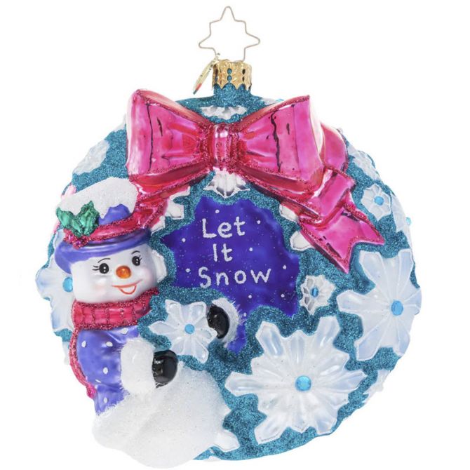 Christopher Radko Snowy And Smiling Ornament