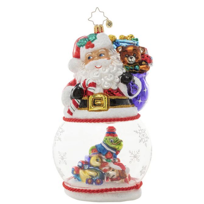 Christopher Radko Santa's Magic Snow Globe Ornament