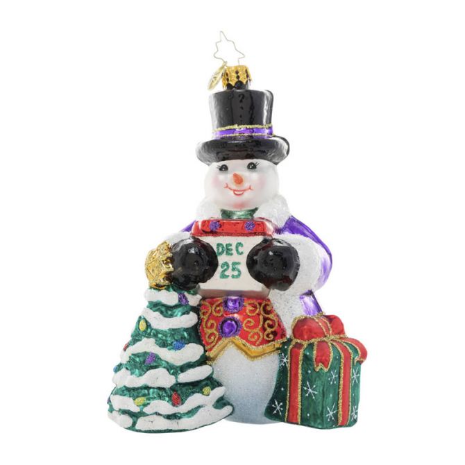 Christopher Radko Today's The Day Snowman Ornament