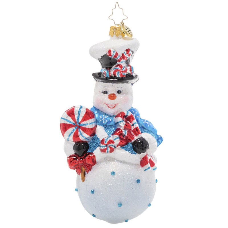 Christopher Radko Minty Magic Snowman Ornament | 1021186 | Borsheims