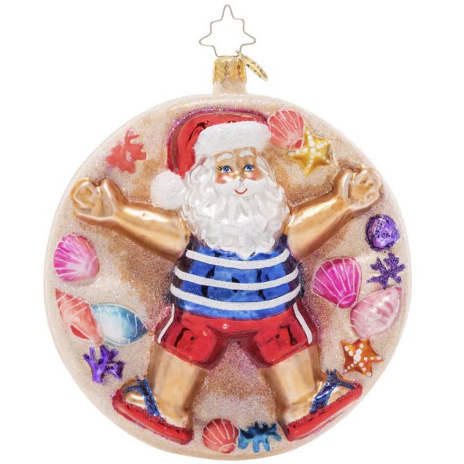 Christopher Radko Beach Cherub Claus Ornament