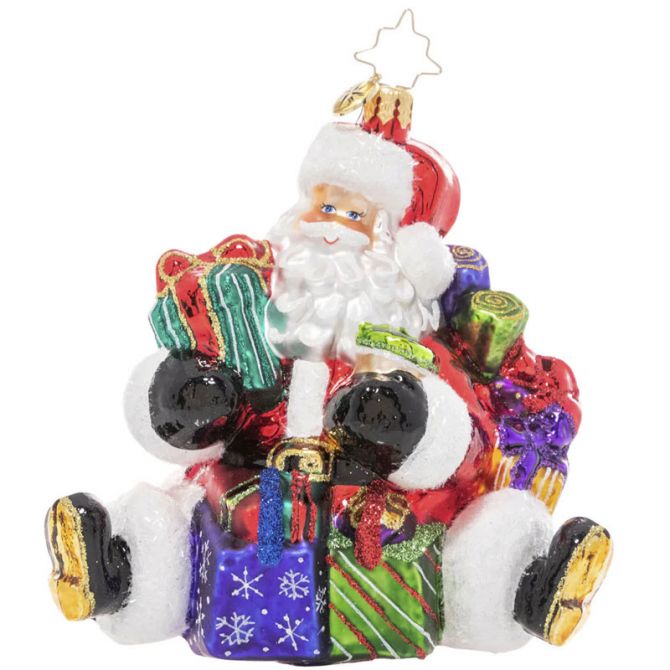 Christopher Radko That's A Wrap Santa Ornament