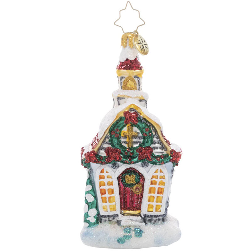 Christopher Radko Christmas Tradition Chapel Ornament | 1021146 | Borsheims