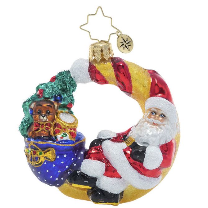 Christopher Radko Over The Moon For Christmas Gem Ornament