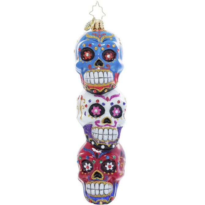 Christopher Radko Spooky Sugar Skulls Ornament